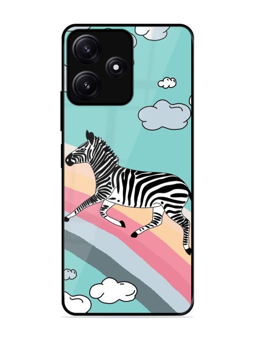 Zebra On A Rainbow Glossy Soft Edge Case for Poco M6 (5G) Chachhi