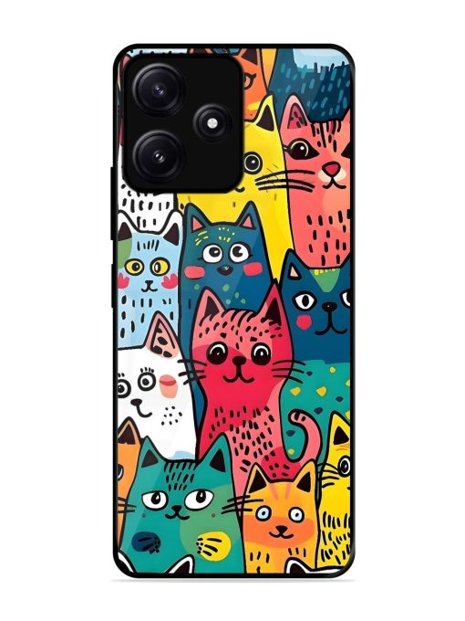 Feline Frenzy Glossy Soft Edge Case for Poco M6 (5G) Chachhi