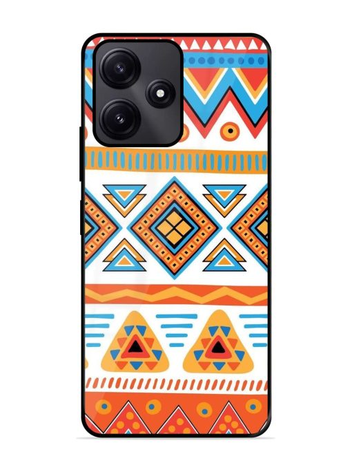 Vibrant Tribal Pattern Glossy Soft Edge Case for Poco M6 Pro (5G)