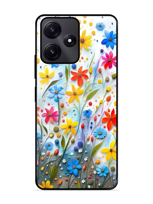 Vibrant Floral Glossy Soft Edge Case for Poco M6 Pro (5G)