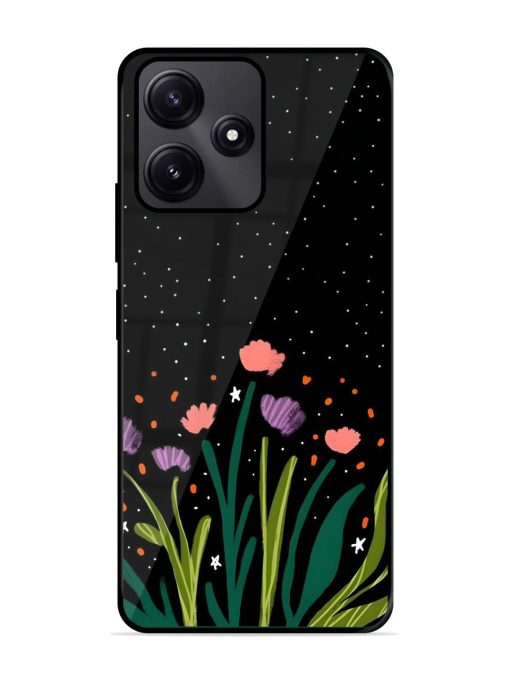 Midnight Bloom Glossy Soft Edge Case for Poco M6 Pro (5G) Chachhi