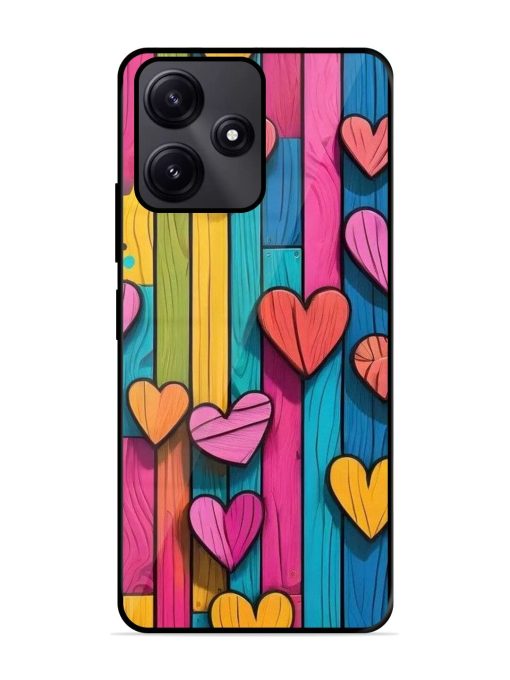 Rainbow Of Hearts Glossy Soft Edge Case for Poco M6 Pro (5G) Chachhi