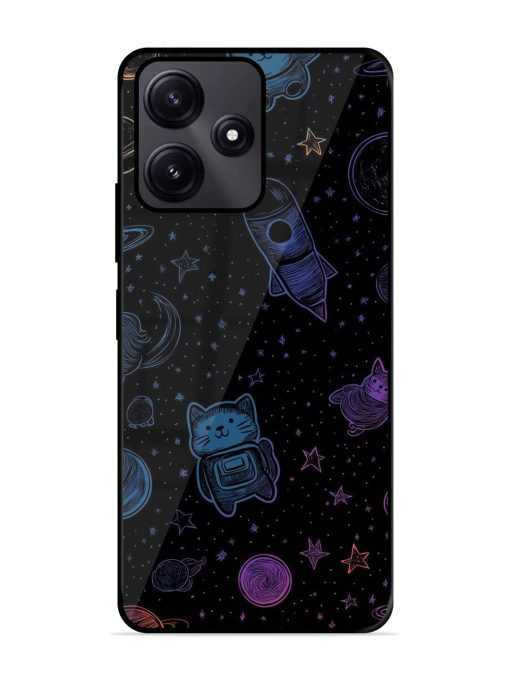 Cosmic Cat Chaos Glossy Soft Edge Case for Poco M6 Pro (5G) Chachhi