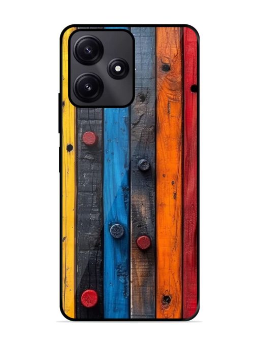 Rainbow Plank Glossy Soft Edge Case for Poco M6 Pro (5G) Chachhi