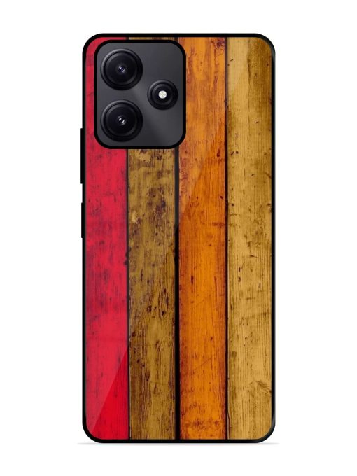 Colorful Woodgrain Glossy Soft Edge Case for Poco M6 Pro (5G) Chachhi