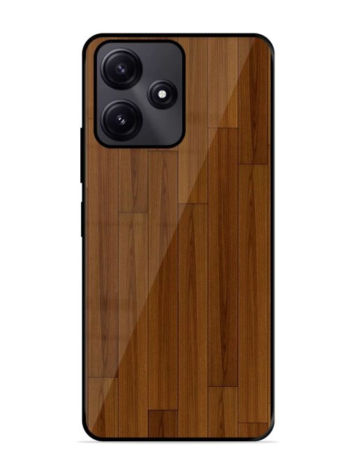 Warm Woodgrain Glossy Soft Edge Case for Poco M6 Pro (5G)