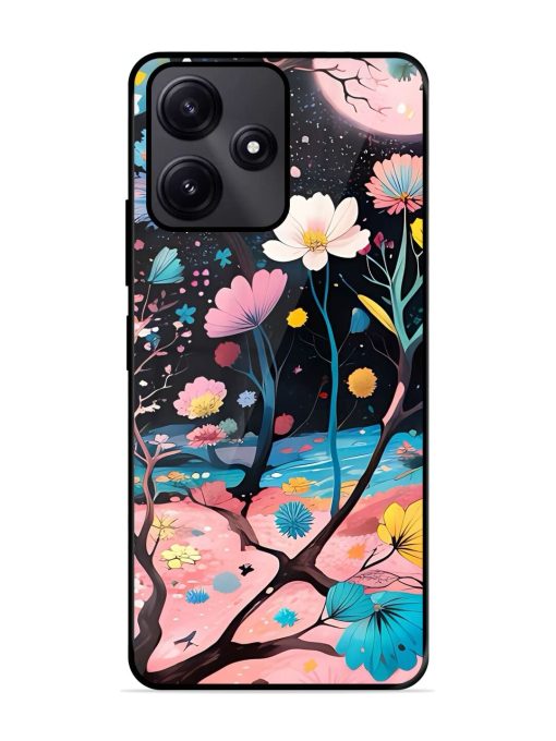 Cosmic Bloom Glossy Soft Edge Case for Poco M6 Pro (5G) Chachhi