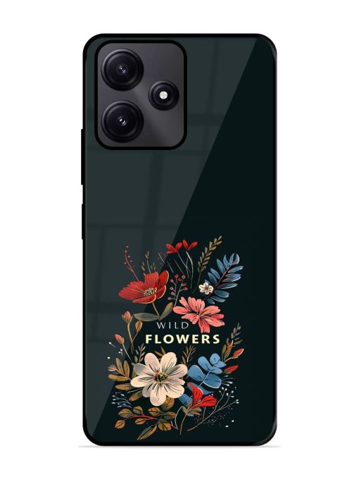 Dark Floral Glossy Soft Edge Case for Poco M6 Pro (5G) Chachhi