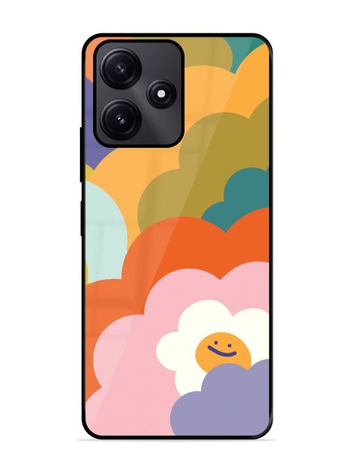 Happy Flower Power Glossy Soft Edge Case for Poco M6 Pro (5G) Chachhi