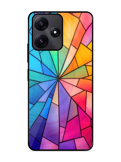 Stained Glass Kaleidoscope Of Colors Glossy Soft Edge Case for Poco M6 Pro (5G) Chachhi