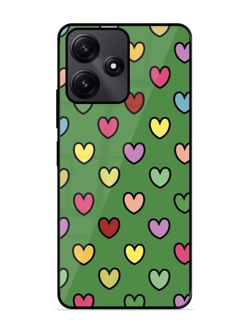 Rainbow Heart Parade Glossy Soft Edge Case for Poco M6 Pro (5G) Chachhi