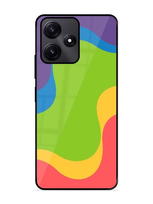 Wavy Rainbow Wonderland Glossy Soft Edge Case for Poco M6 Pro (5G) Chachhi