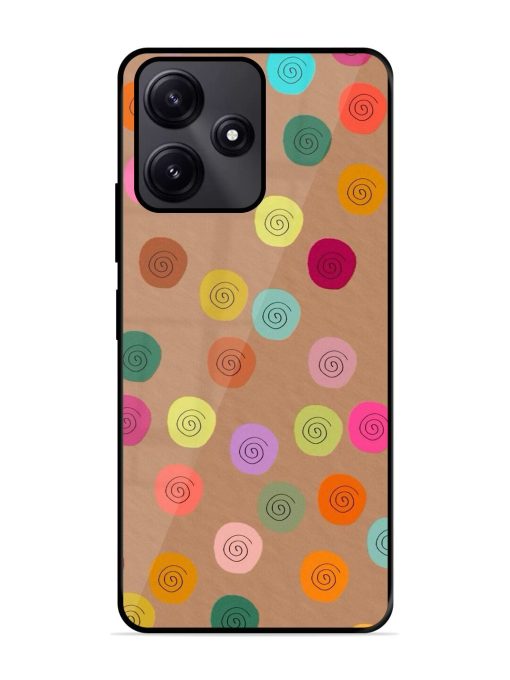 Swirly Dots On Kraft Glossy Soft Edge Case for Poco M6 Pro (5G)
