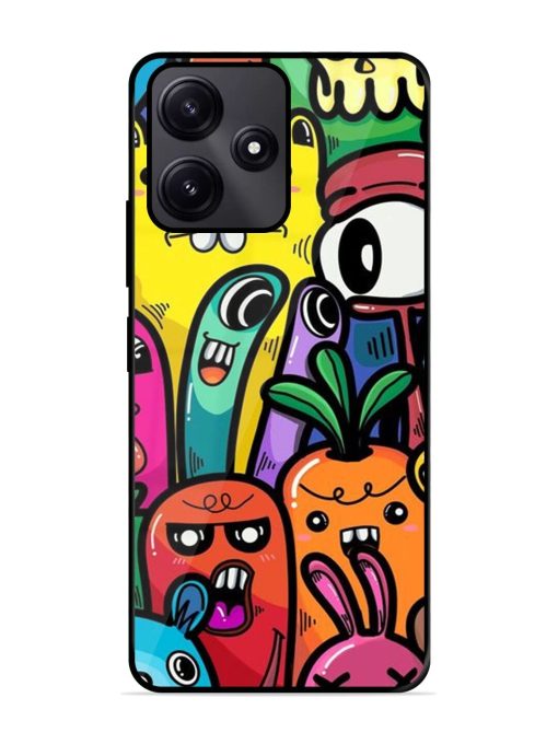 Whimsical Doodle Chaos Glossy Soft Edge Case for Poco M6 Pro (5G) Chachhi