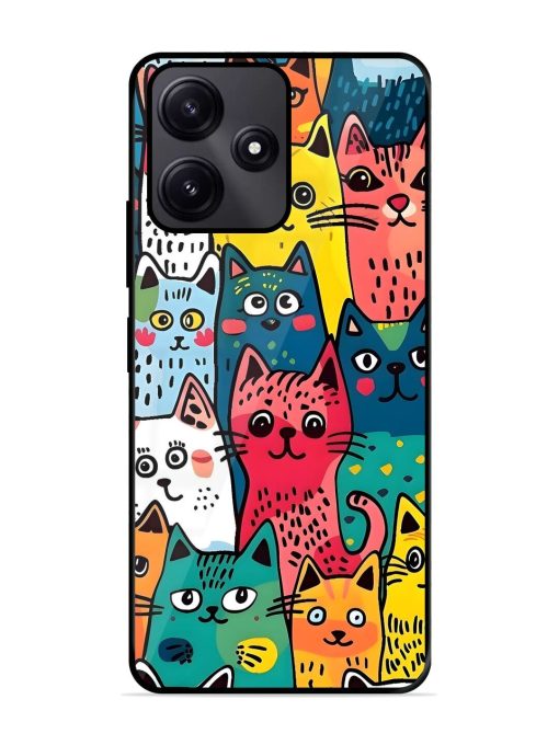 Feline Frenzy Glossy Soft Edge Case for Poco M6 Pro (5G) Chachhi