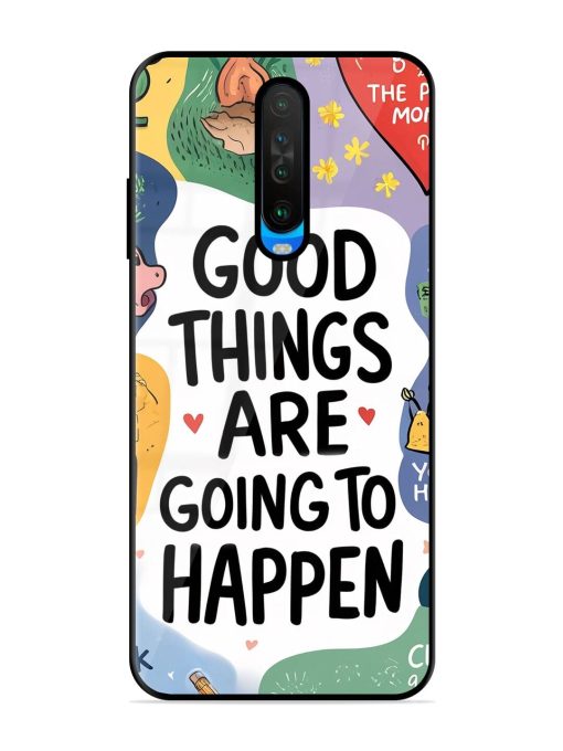 Uplifting Scribbles Glossy Soft Edge Case for Poco X2