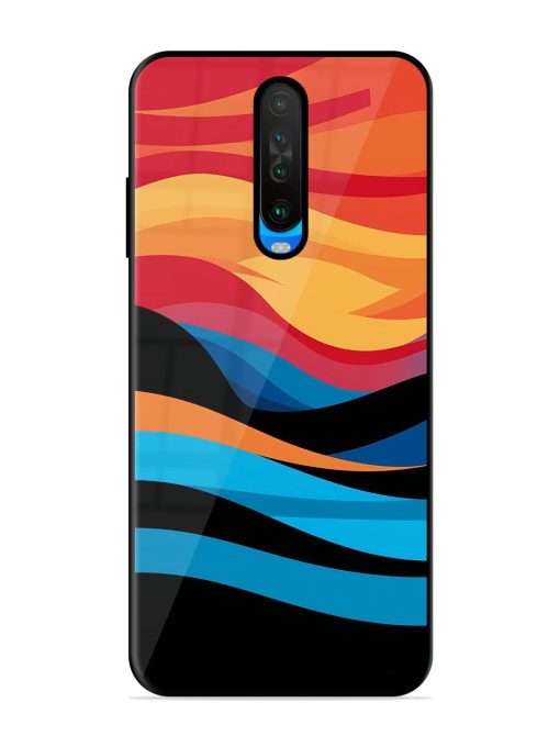 Blazing Currents Glossy Soft Edge Case for Poco X2