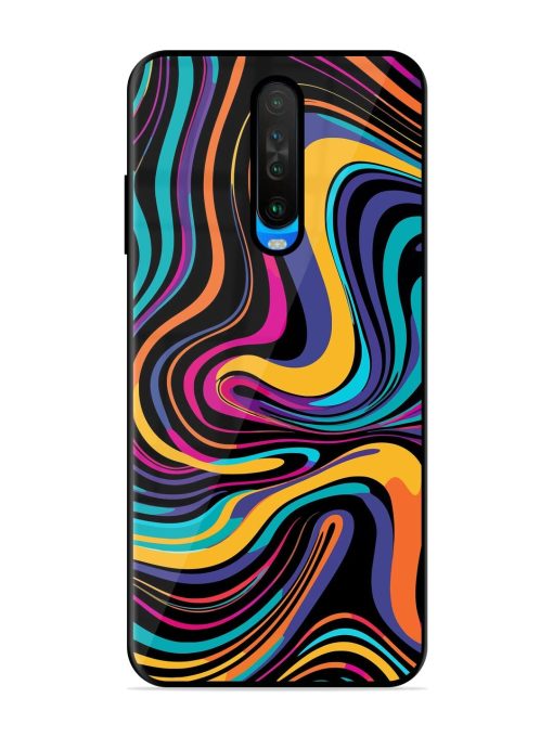 Psychedelic Swirl Glossy Soft Edge Case for Poco X2