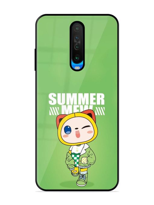 Purrfect Summer Glossy Soft Edge Case for Poco X2