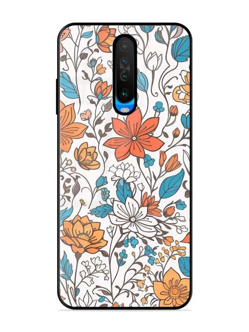 Floral Symphony Glossy Soft Edge Case for Poco X2