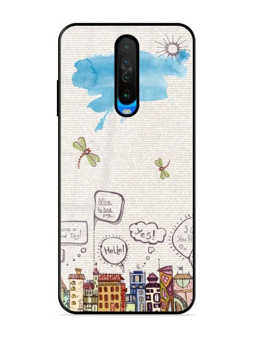 Doodle City Glossy Soft Edge Case for Poco X2