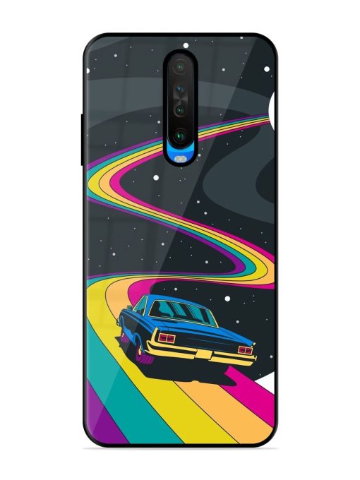 Rainbow Road Glossy Soft Edge Case for Poco X2