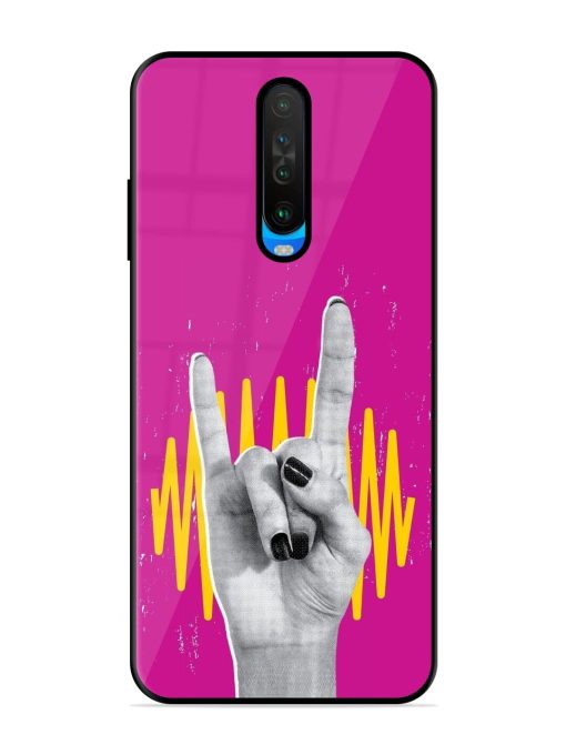 Rock Hand Glossy Soft Edge Case for Poco X2