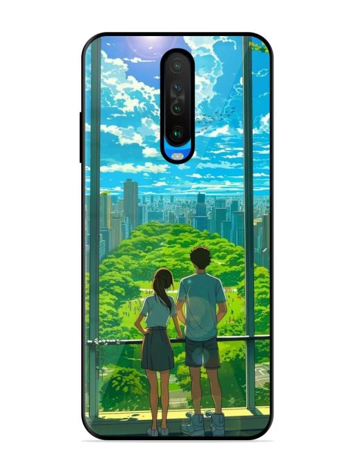 Cyberpunk Dreamscape Glossy Soft Edge Case for Poco X2