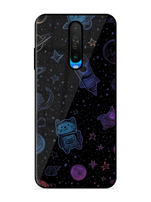 Cosmic Cat Chaos Glossy Soft Edge Case for Poco X2