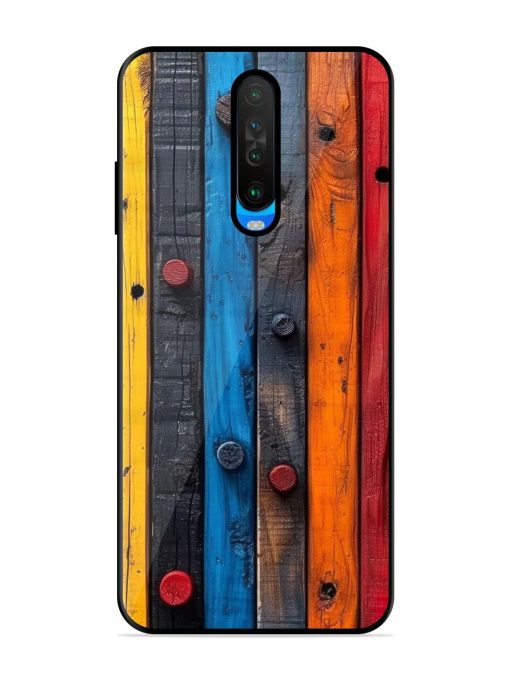 Rainbow Plank Glossy Soft Edge Case for Poco X2