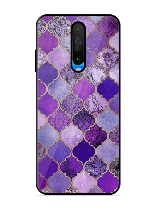 Purple Mosaic Magic Glossy Soft Edge Case for Poco X2