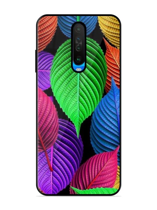 Rainbow Leaf Symphony Glossy Soft Edge Case for Poco X2