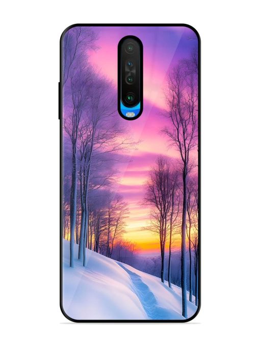 Winter'S Purple Haze Glossy Soft Edge Case for Poco X2