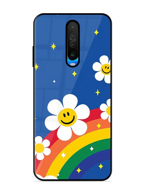 Happy Daisies And Rainbow Sky Glossy Soft Edge Case for Poco X2