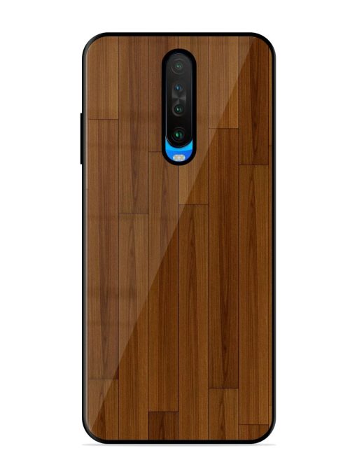 Warm Woodgrain Glossy Soft Edge Case for Poco X2