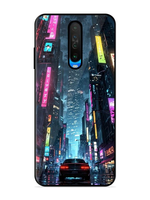 Neon Nightscape Glossy Soft Edge Case for Poco X2