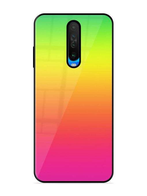 Rainbow Gradient Glossy Soft Edge Case for Poco X2