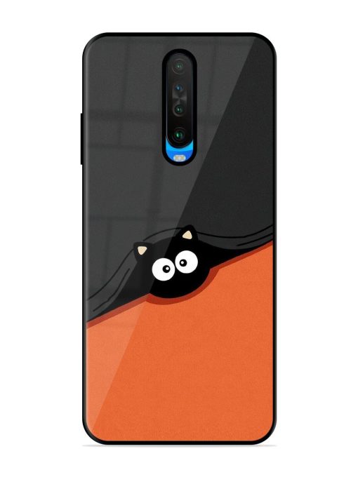 Peek-A-Boo Kitty Glossy Soft Edge Case for Poco X2