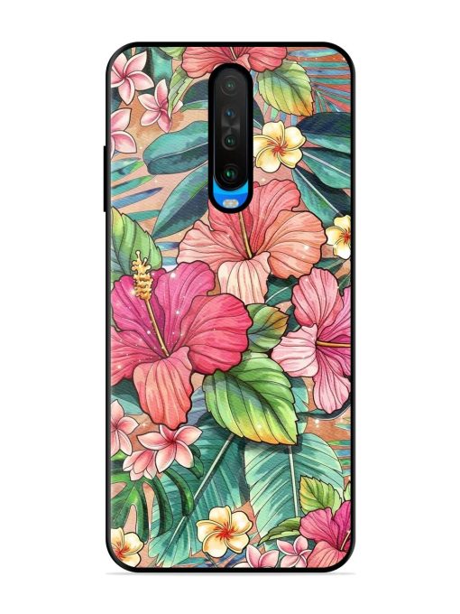 Tropical Tapestry Glossy Soft Edge Case for Poco X2