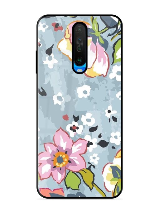 Floral Fantasy Glossy Soft Edge Case for Poco X2