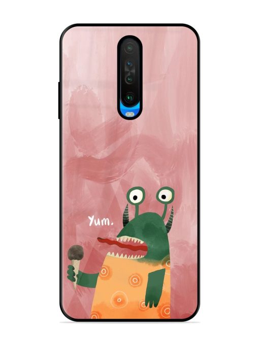 Hungry Monster Glossy Soft Edge Case for Poco X2