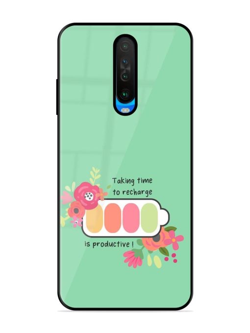 Recharge And Bloom Glossy Soft Edge Case for Poco X2