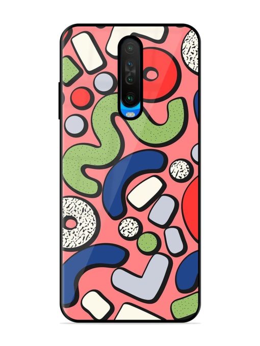 Groovy Geometric Shapes Glossy Soft Edge Case for Poco X2