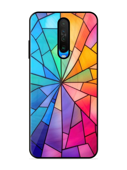 Stained Glass Kaleidoscope Of Colors Glossy Soft Edge Case for Poco X2