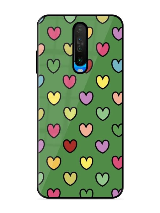 Rainbow Heart Parade Glossy Soft Edge Case for Poco X2