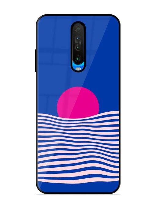 Pink Sunset Over Blue Waves Glossy Soft Edge Case for Poco X2