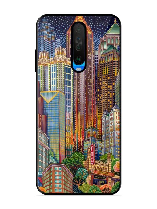 Neon Nightscape Glossy Soft Edge Case for Poco X2