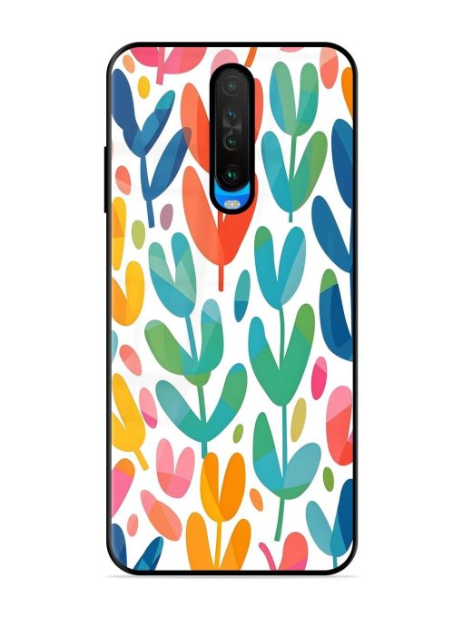 Rainbow Of Blooms Glossy Soft Edge Case for Poco X2