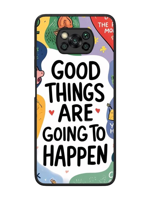 Uplifting Scribbles Glossy Soft Edge Case for Poco X3 Chachhi