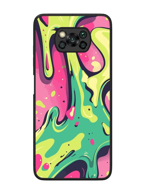 Gooey Grooves Glossy Soft Edge Case for Poco X3 Chachhi